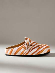 Solecia Women's Fashion Zebra Print Slip-On Flat Shoes - Orange - View 6