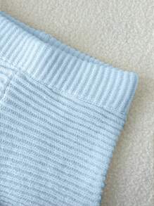 Elamini Starfish Pattern Knitted Pink Shorts - Baby Blue - View 4