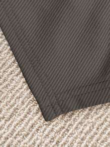 SHEIN Clasi 1pc Asymmetrical Hem 3D Patch Decor Elegant Long Sleeve T-Shirt For Spring - Dark Grey - View 4