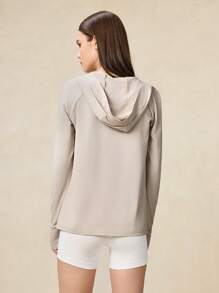 OutZeal SunProof UPF50+ 可打包防晒连帽速干透气高科技面料女款夹克 - 卡其色 - 查看 9