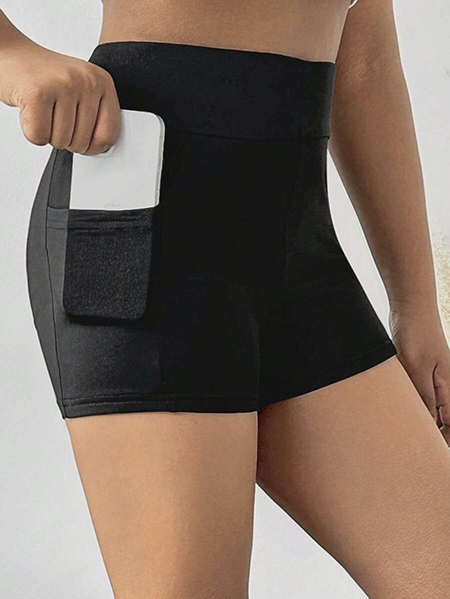 SHEIN Tween Girl Simple Stylish Casual Summer Leggings - Black - View 1