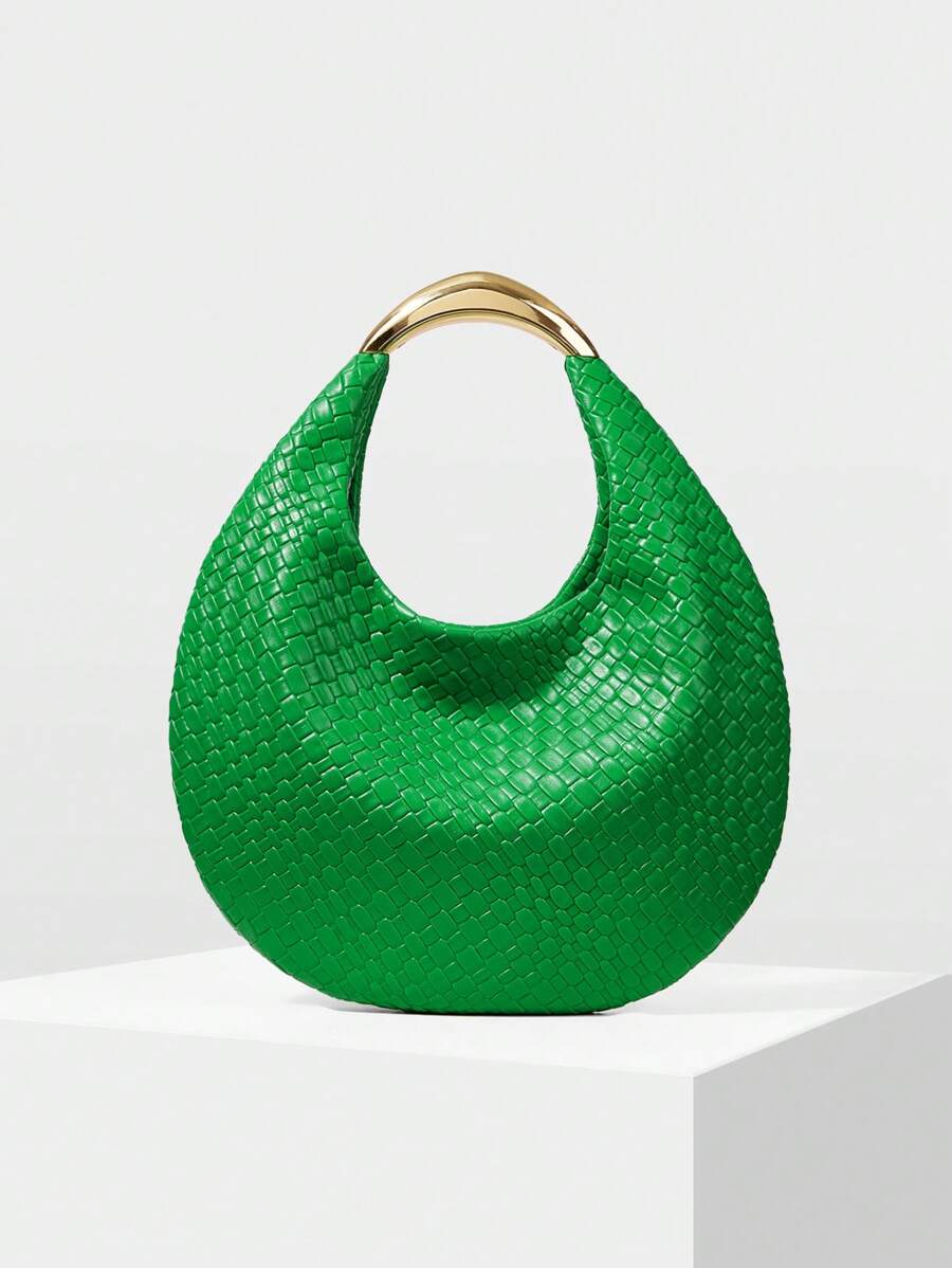 MOTF PREMIUM PU 皮革压纹顶部提手包 - 綠色 - 查看 1