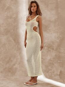 Musera Resort 勺形前开襟侧开衩长裙波西米亚风伊比沙岛可爱性感度假夏季海滩泳装罩衫