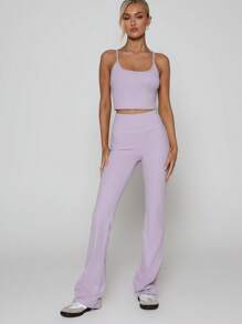 Musera Sport Slinky Spaghetti Strap Active-Wear Crop Cami Top Tylko, Padel, Tenis, Pickleball