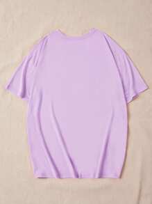 INAWLY Impresión de la de Amalfi Italia, impresión de limón con letras, blusa de manga corta suelta y casual de unicolor para mujer, camiseta de primavera/verano para mujer
