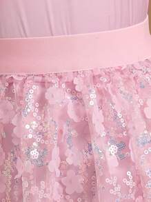 SHEIN Explorewe Tween Girl Solid Color Asymmetric Ruffle Collar Top And Mini Skirt 2 Pieces Set, Fashionable - Multicolor - View 5