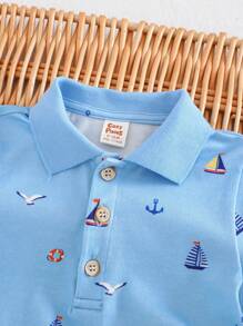 Cozy Pixies Set de 2 piezas con parte superior de punto de manga corta con cuello suave y pantalones cortos de cintura elástica para bebé niño