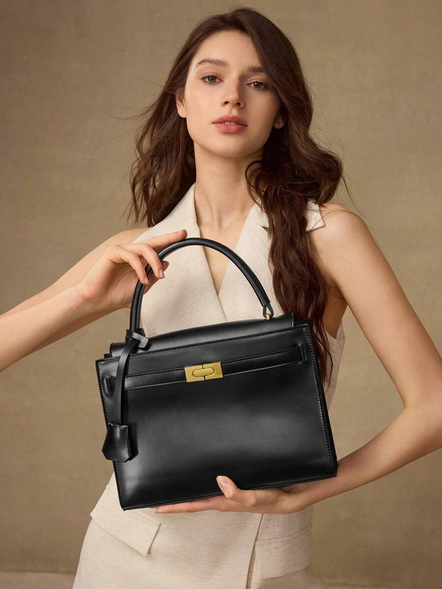 MOTF PREMIUM PU LEATHER COMMUTE HANDBAG - Black - View 1