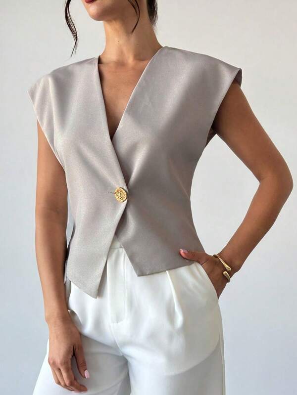 Firerie Ladies Summer Elegant Romantic Fashion Commuter Sexy Elegant Style Office Women's/Work Workplace/Casual Short Sleeve Top, Women's Day, Ladies Party, Beach Vacation Ladies, Back To School Graduation Season Ladies, Romantic Dating, Birthday, Easter Ladies, Brazilian Carnival, Music Festivals, Spring And Summer Ladies, Wedding Season, Brunch Women's Dresses
