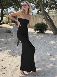 INAWLY 极简主义露背吊带连衣裙，夏季时尚