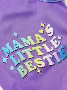 PETSIN 1 件宠物猫狗通用“妈妈的小宝贝”印花柔软透气狗背心 - 彩色 - 查看 7