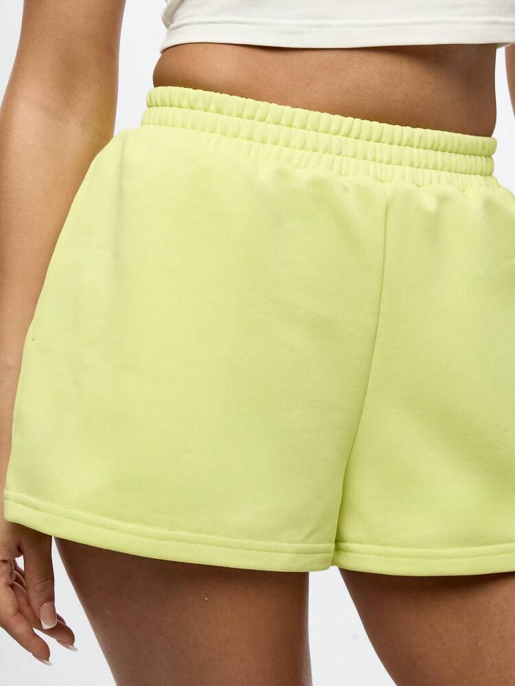SUMWON WOMEN Leisure Elastic Waist Shorts