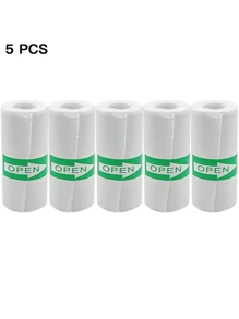 5/10/20 卷白色自粘贴纸纸适用于便携式高清照片打印机，适用于打印学习笔记、工作、照片、图片和备忘录，迷你打印纸，57 毫米