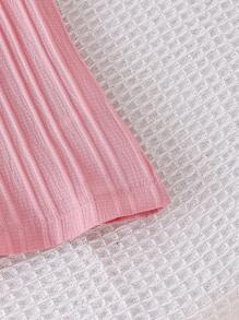 Baby Girls 2024 New Summer Cute Princess Style Dress (With Bow) - Pink - View 4