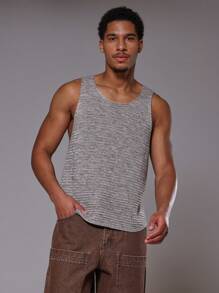 Musero Men Textured Crochet Knit Sleeveless Vest Spring Summer - Multicolor - View 1