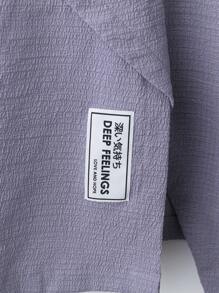 SHEIN Essnce Bộ đồ hai mảnh màu tím thời trang xuân hè rộng rãi thoải mái hàng ngày cho nữ cỡ lớn, áo ngắn tay và quần ống rộng, màu tím, trang phục mùa hè cho nữ, trang phục sân bay, bộ đồ mặc ở nhà cho nữ, bộ quần rộng thùng thình, quần áo mẹ và con gái, phong cách tiền cổ cho phụ nữ - Màu tím - Xem 7