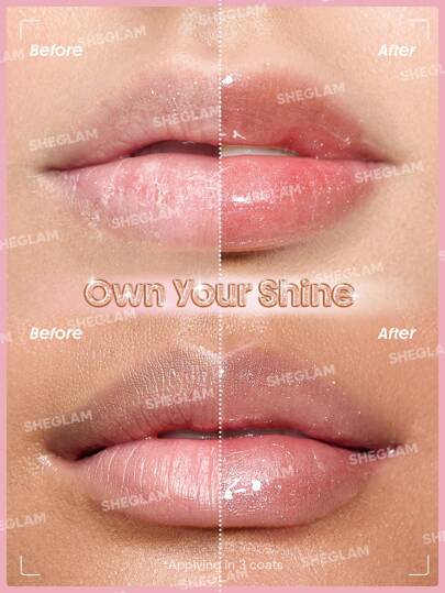 Booster Shine Plumping Lip Gloss-Own Your Shine Graduation Birthday Holiday Summer Fall Autumn Y2K Fancy Fashion Women Makeup Cosmetic Party Beach Travel Camping Outdoors School Campus Trip Festivals Decor Gift Present Rose Girl Cosplay Best Color Charm Vibe