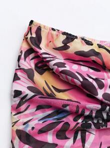 SHEIN Unity 3 件扭纹前部不对称下摆抹胸 Y2K - 彩色 - 查看 8