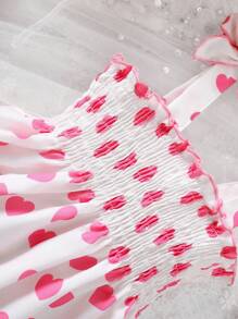 SHEIN Baby Girl Minimalist Fashion Spaghetti Strap Vest Top, Suitable For Summer - Hot Pink - View 3