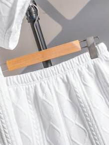 SHEIN Teen Boy Casual Cool Comfortable Hoodie & Pants Set - Apricot - View 6