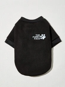 PETSIN 1 件宠物狗/猫百搭黑色休闲时尚印花圆领运动衫 - 彩色 - 查看 1