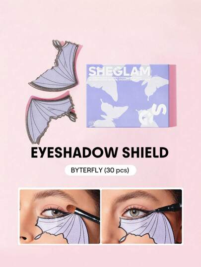 SHEGLAM So Long Fallout Butterfly Eyeshadow Sticker Eyeliner Mascara Easy Eye Makeup Stencil Stamp Beauty Tool Brand Beauty Makeup Face Paint Cosmetic For Women Girls Perfect For Winter Spring Ideal For Y2K Fancy Fashion Suitable For Birthday Valentine'S Day Gift Rave Party Ready Best Color