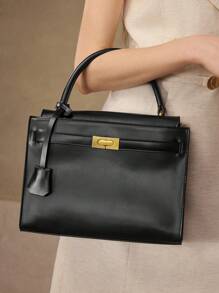 MOTF PREMIUM PU LEATHER COMMUTE HANDBAG - Black - View 7