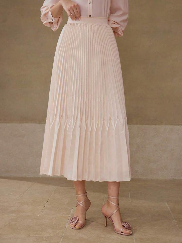 ELEGANT FLOWY PLEATED SKIRT