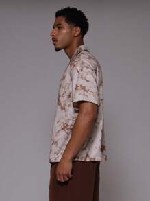 Musero Camisa Oversized de Manga Curta Tie Dye Masculina