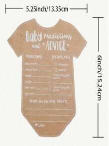 Prediction Cards For Shower/Advice Cards/ Shower Decorations, (Set Of 20/50), One Size, Kraft - Brown - View 8