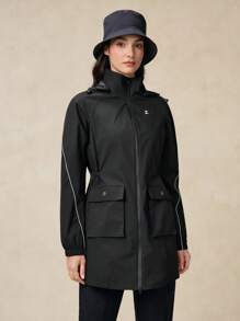 OutZeal WaterProof WindProof Reflective Detail Outdoor Jacket Trench Coat 3L Functional Fabric For Hiking