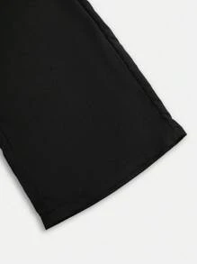 SHEIN Bộ 2 áo và quần họa tiết da báo Mỹ cổ điển cho bé gái tuổi teen - màu đen - Xem 8