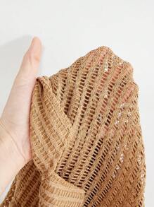 Manfinity RelaxMax Men Solid Lapel Collar Shirt - Brown - View 5