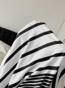SHEIN Frenchy Vestido de moda sencillo de manga corta para talla grande, adecuado para el verano
