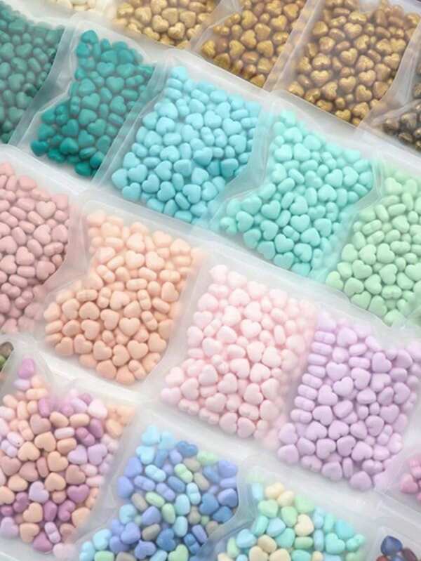 SHEIN 100pcs/Bag Heart Shaped Wax Seal Beads, Great For Wedding Invitations, Envelopes, Wine Gift Packaging And Christmas Gifts Back To School