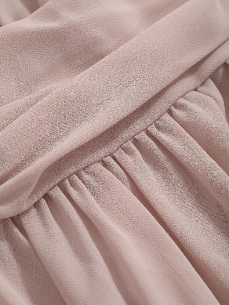 Women's Elegant Minimalist Solid Color Puff Sleeve Dress Summer Prom Dress Sundress,Casual Women Dresses
