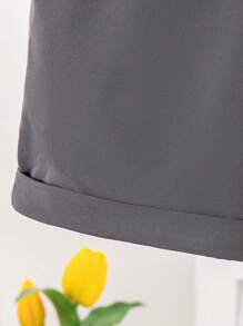 幼儿男孩休闲连体裤，时尚前开襟，宽松版型，现代街头风格，夏季 - 灰色 - 查看 5