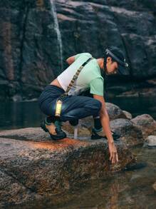 In My Nature 女士休闲纯色抽绳腰工装户外裤女式徒步服装 - 霧霾藍 - 查看 7