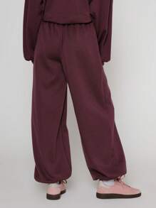 MUSERA Oversized Slant Pocket Jogger, Airport, Casual Thanksgiving - Purple - View 4