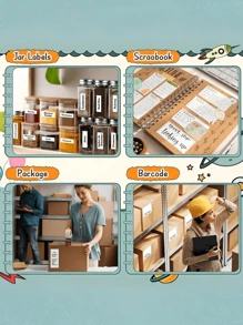 5/10/20 卷白色自粘贴纸纸适用于便携式高清照片打印机，适用于打印学习笔记、工作、照片、图片和备忘录，迷你打印纸，57 毫米