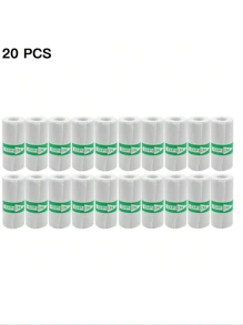 5/10/20 卷白色自粘贴纸纸适用于便携式高清照片打印机，适用于打印学习笔记、工作、照片、图片和备忘录，迷你打印纸，57 毫米