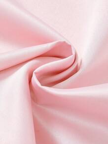 SHEIN MOD Vrouwen vierkante hals strik rug decor roze korte jurk