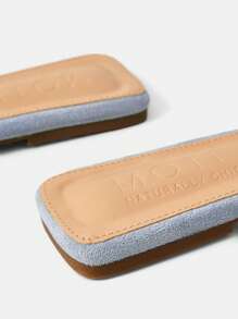 MOTF PREMIUM LIGHTWEIGHT WOVEN EMBOSSED MULE FLAT SANDALS