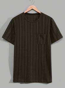 RueChic T-shirt régulier pour hommes en tissu doux et mode, avec poche