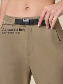 OutZeal Damen Outdoor Hose in Unifarbe, wasserabweisend, dehnbar, Nylon, verjüngt geschnitten, Sporthose für Frühling und Sommer - Khaki - Übersicht 4