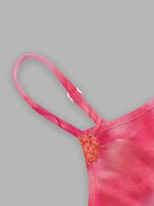 SHEIN EZwear 女士休闲全身花卉图案性感吊带紧身背心，适合夏季 - 彩色 - 查看 3