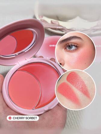 Rubor En Crema Cheek 2 Cheek Blush Duo-Cherry Sorbet De 5 Tonos, Pigmento De Larga DuracióN, Pigmento Natural De Doble Uso, Maquillaje Facial No Graso Y Difuminable GraduacióN CumpleañOs Vacaciones Verano OtoñO Y2K Elegante Moda Mujeres NiñAs Maquillaje CosméTico Belleza Fiesta Playa Viaje Camping Aire Libre Escuela Campus ExcursióN Festivales DecoracióN Regalo Presente Rosa Chica Cosplay Mejor Color Encanto Vibra