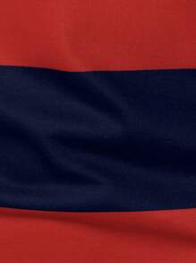 Manfinity Mode Men's Striped Numeric Casual Short Sleeve Polo Shirt - Multicolor - View 5