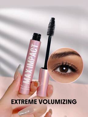 SHEGLAM ماسكارا ماكس إمباكت إكستريم فوليوميزينج مقاومة للماء وتطيل الرموش وتجف بسرعة ولا تلطخ وتدوم طويلاً ماسكارا سوداء سميكة وناعمة لمكياج العيون ماسكاراوشتاء علامة تجارية جمال مكياج مستحضرات تجميل للنساء الفتيات مثالي لفصل الخريف الشتاء مثالي ل- Y2K أزياء أنيقة هدية حفلة جاهز أفضل لون