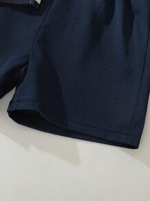 Souflis Souflis 2pcs Young Boy Short Sleeve Shirt & Shorts Set, Spring/Summer Summer Holiday